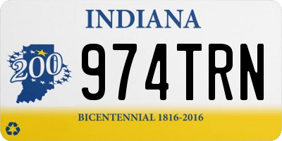 IN license plate 974TRN