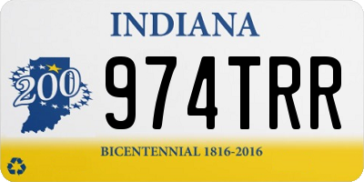 IN license plate 974TRR