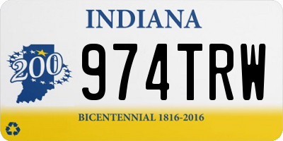IN license plate 974TRW