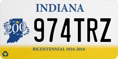 IN license plate 974TRZ