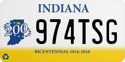 IN license plate 974TSG
