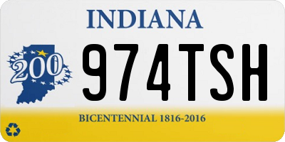 IN license plate 974TSH