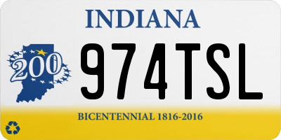 IN license plate 974TSL