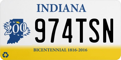IN license plate 974TSN
