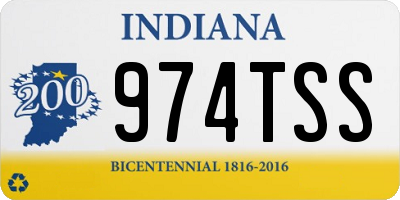 IN license plate 974TSS