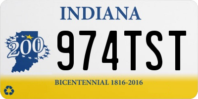 IN license plate 974TST