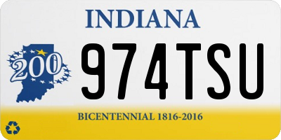 IN license plate 974TSU