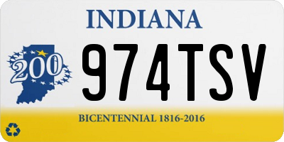 IN license plate 974TSV
