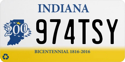 IN license plate 974TSY