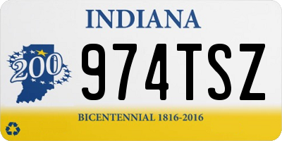 IN license plate 974TSZ
