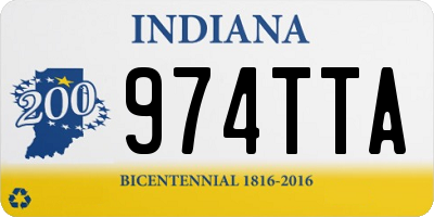 IN license plate 974TTA