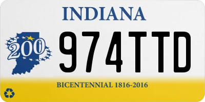 IN license plate 974TTD