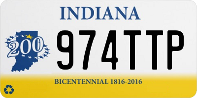 IN license plate 974TTP
