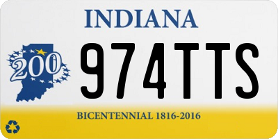 IN license plate 974TTS