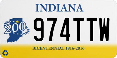IN license plate 974TTW