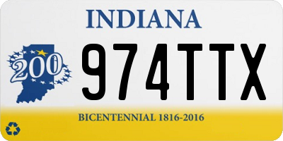 IN license plate 974TTX