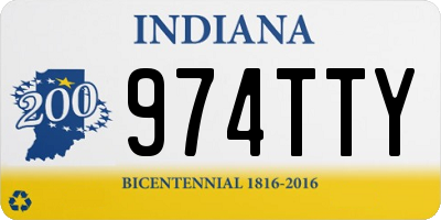 IN license plate 974TTY