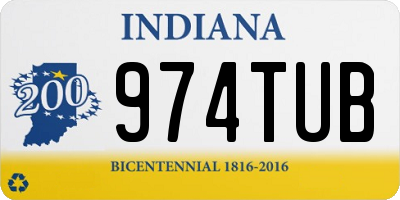 IN license plate 974TUB