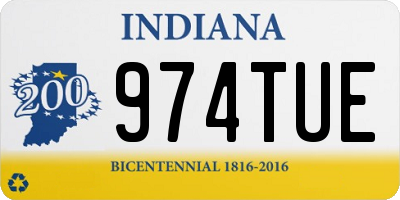 IN license plate 974TUE