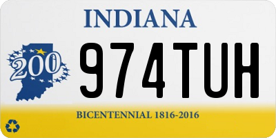IN license plate 974TUH