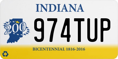 IN license plate 974TUP