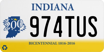 IN license plate 974TUS