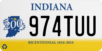 IN license plate 974TUU