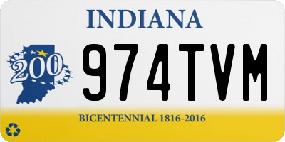 IN license plate 974TVM