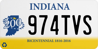 IN license plate 974TVS