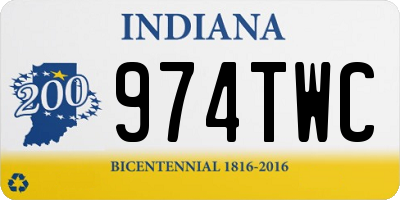 IN license plate 974TWC