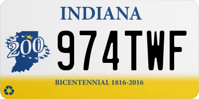 IN license plate 974TWF