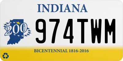 IN license plate 974TWM
