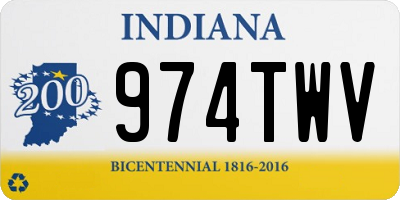 IN license plate 974TWV