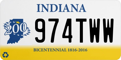 IN license plate 974TWW