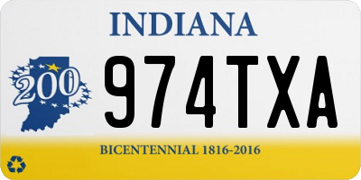 IN license plate 974TXA