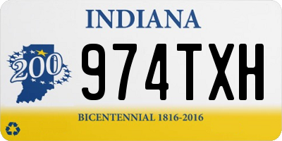IN license plate 974TXH