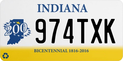 IN license plate 974TXK