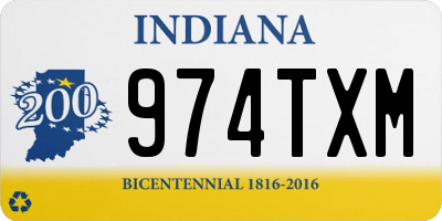 IN license plate 974TXM