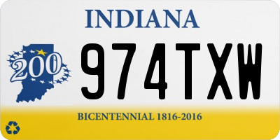 IN license plate 974TXW
