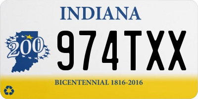 IN license plate 974TXX
