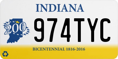 IN license plate 974TYC