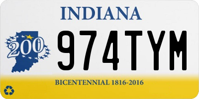 IN license plate 974TYM