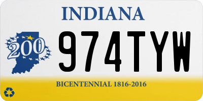 IN license plate 974TYW