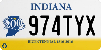 IN license plate 974TYX