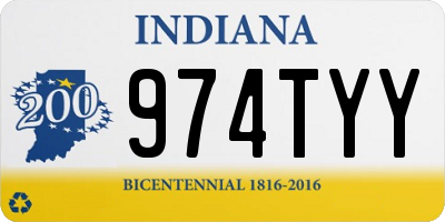 IN license plate 974TYY
