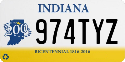 IN license plate 974TYZ