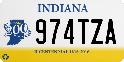 IN license plate 974TZA