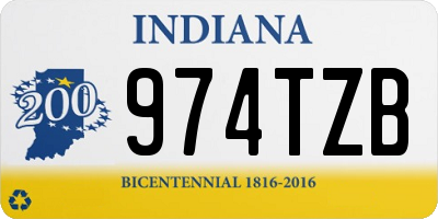 IN license plate 974TZB