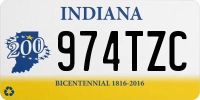 IN license plate 974TZC