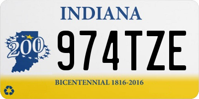 IN license plate 974TZE